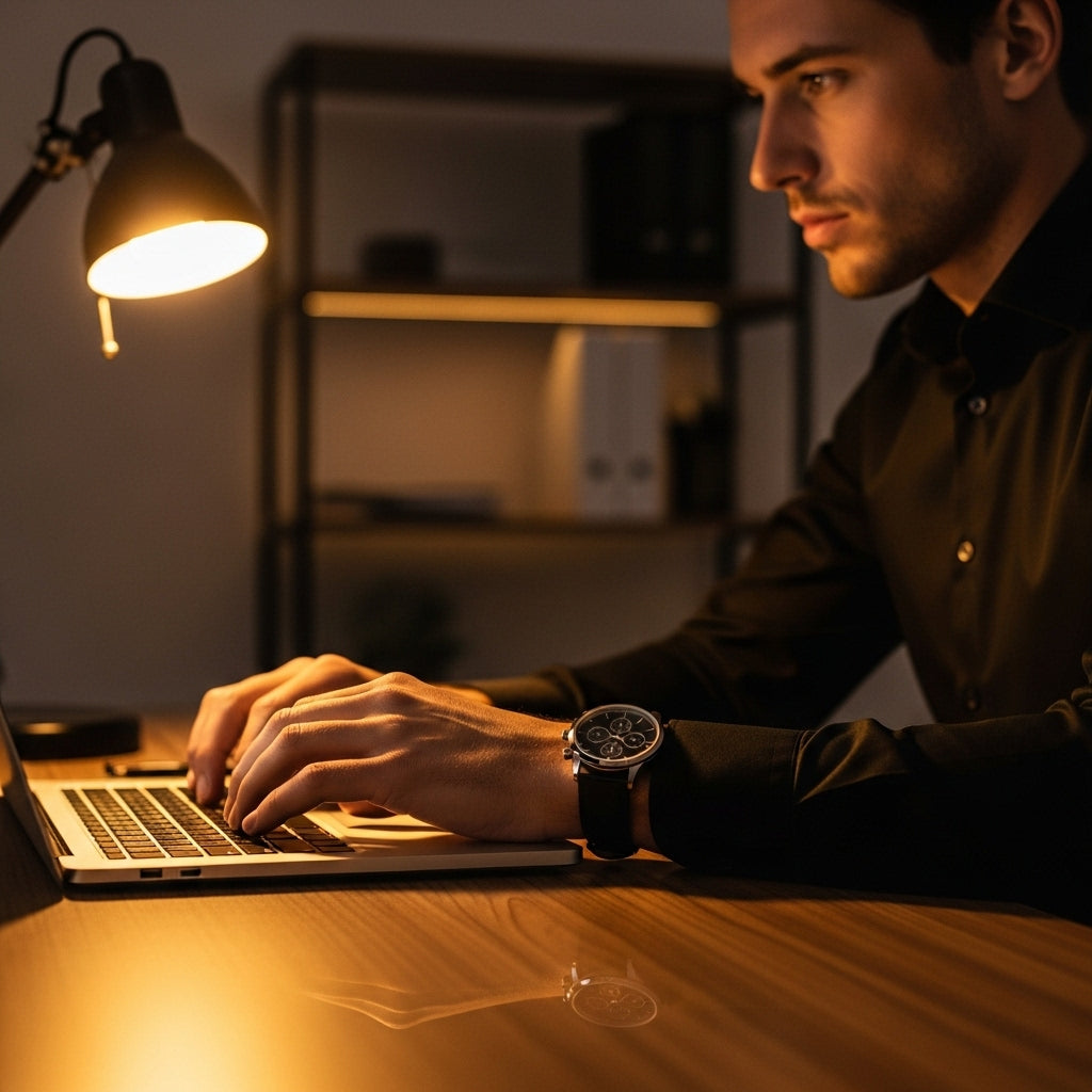 Relógio Marculino Bellencourt em Couro