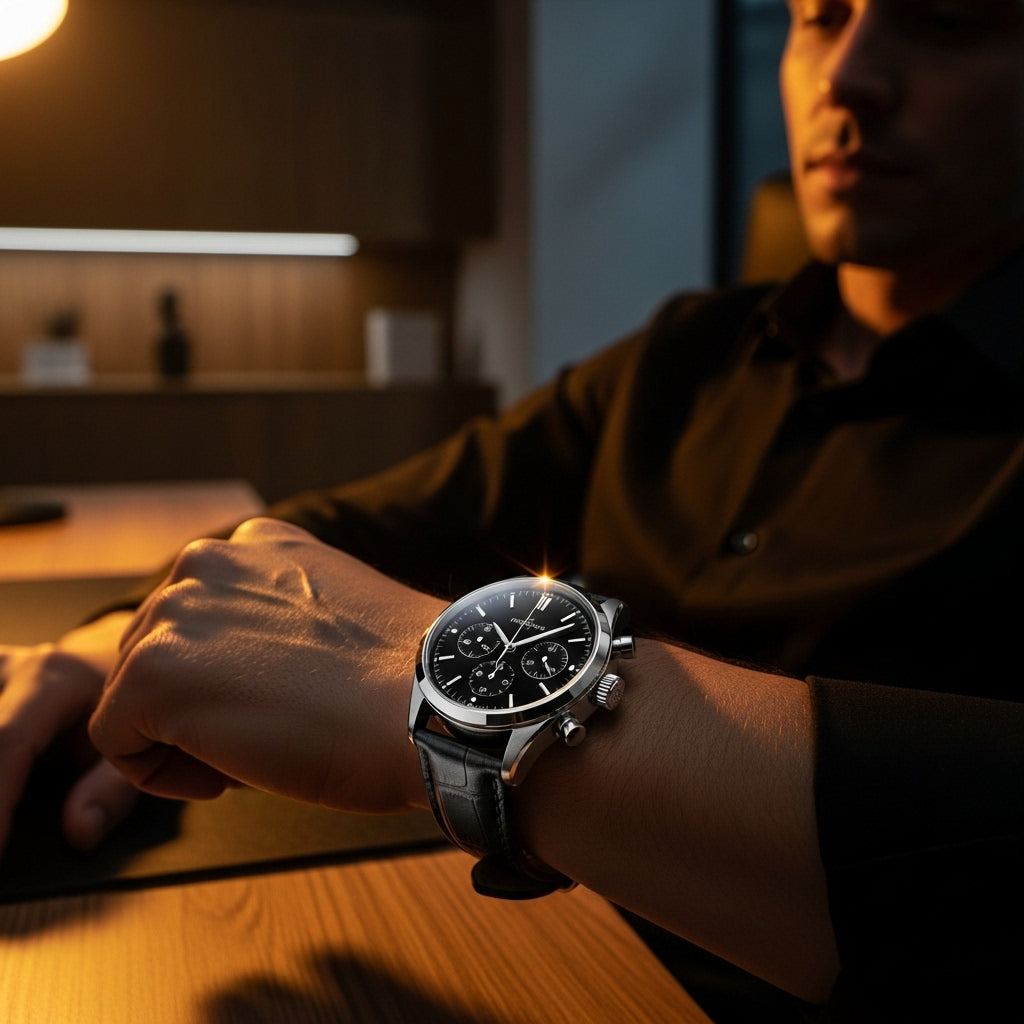 Relógio Marculino Bellencourt em Couro