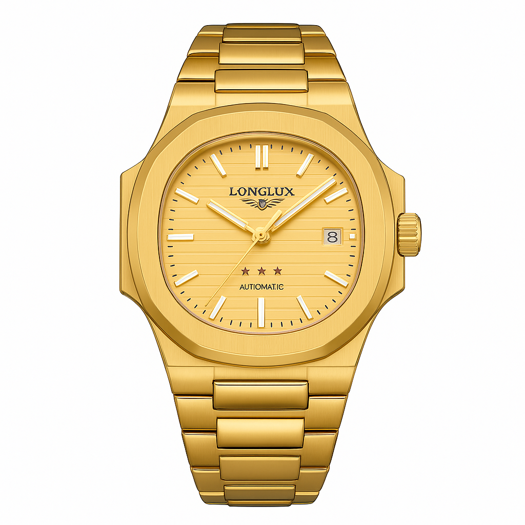 relógio automático
relógio em aço
relógio masculino
relógio pulseira em aço
relógio dourado