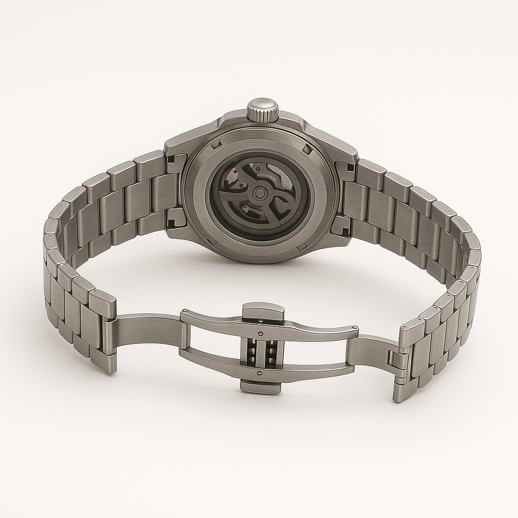 relógio pulseira em aço
relógio prateado
relógio masculino
relógio em aço
relógio automático