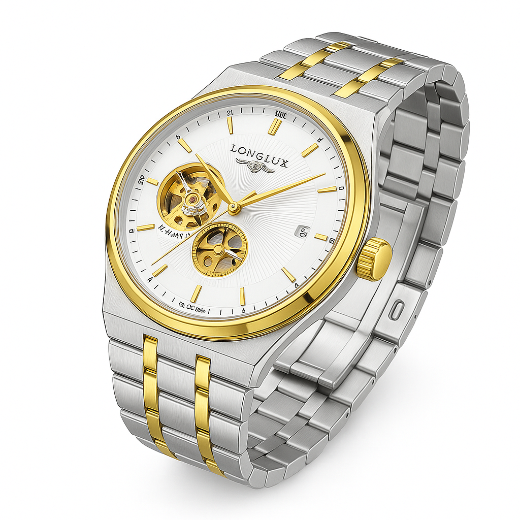 relógio pulseira em aço
relógio prateado
relógio masculino
relógio em aço
relógio automático