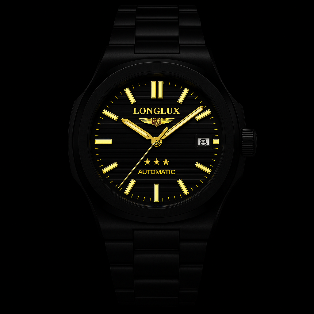 relógio pulseira em aço
relógio preto
relógio masculino
relógio em aço
relógio automático