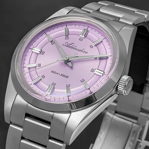 Relógio Feminino Prateado em Aço Purple