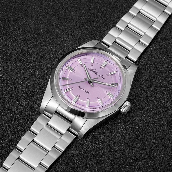 Relógio Feminino Prateado em Aço Purple