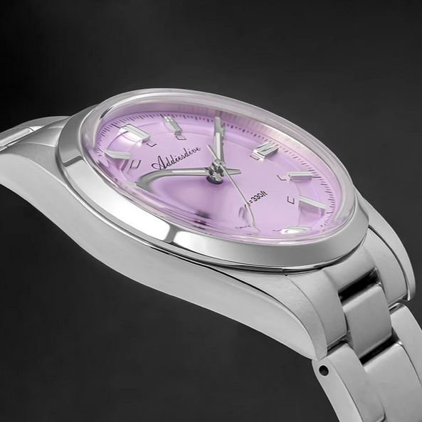 Relógio Feminino Prateado em Aço Purple