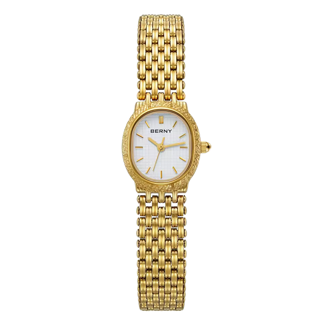 Relógio Feminino Dourado em Aço Celestia