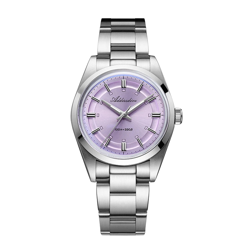 Relógio Feminino Prateado em Aço Purple