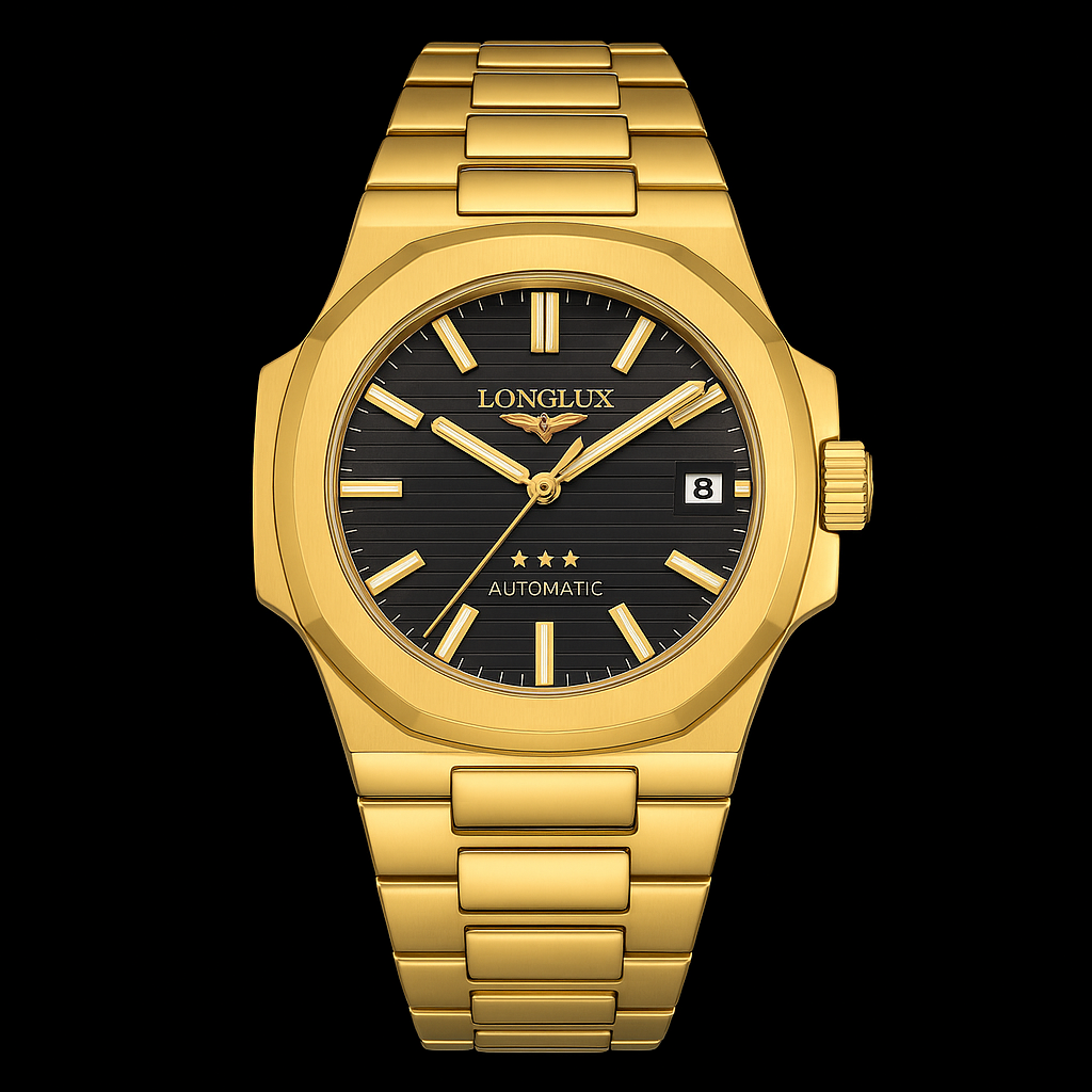 relógio pulseira em aço
relógio dourado
relógio masculino
relógio em aço
relógio automático