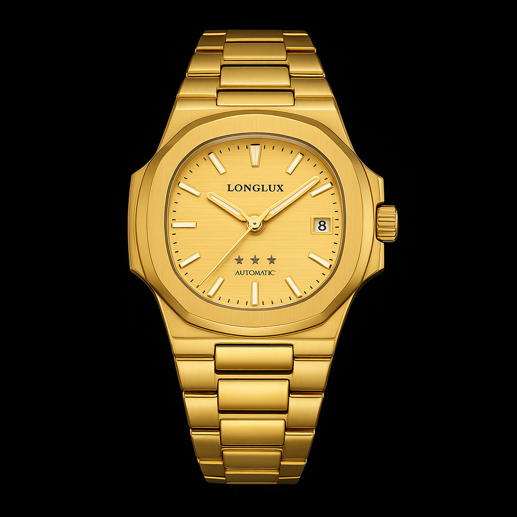 relógio automático
relógio em aço
relógio masculino
relógio pulseira em aço
relógio dourado