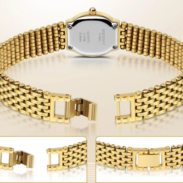 Relógio Feminino  Dourado em Aço  Celestia